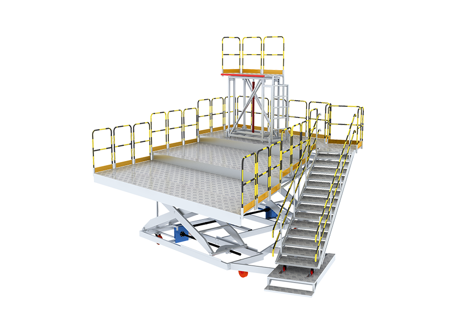 Composed of main working platform and wing tip platform, the working area includes the outer and small wings.