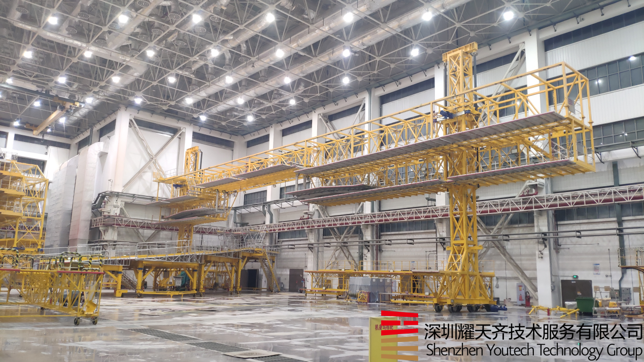 耀天齐交付全国首套53米地轨式机身坞！突破技术瓶颈！